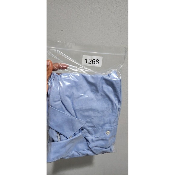 ZARA WOMAN OVERSIZED SATIN EFFECT POPLIN BUTTON DOWN SHIRT BLUE L - Picture 13 of 13